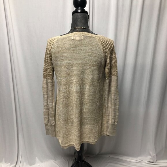 Knox Rose Sweater Womens Sz 1X Gold Metallic Long Sleeve Festive Party Pullover - Picture 4 of 7